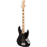 Squier Affinity Series Active Jazz 5-String Electric Bass Guitar - Black Metallic
