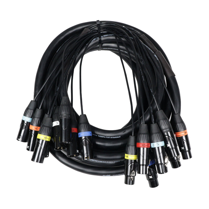 ProX XC-8XLR25 8-Channel XLR3 Balanced Snake - 25-Foot