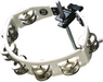 LP LP162 Cyclops Jingle Tambourine, Steel/White/Mountable