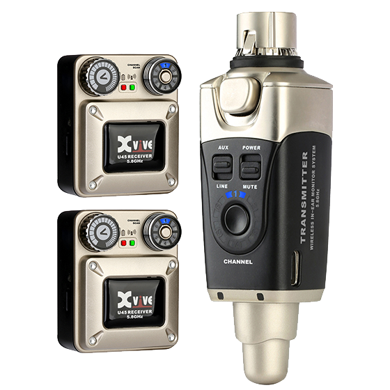Xvive U45R2 Wireless In-Ear Monitor System with Two Receivers