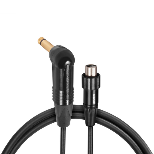 Shure WA307 Premium 1/4-inch Right-angled to TA4F Instrument Cable for Wireless Bodypack Transmitter