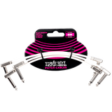 Ernie Ball 6 Inch Flat Ribbon Patch Cables - 3 Pack / White