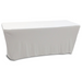 Odyssey SPATBL6WHT White 6' Banquet Table Scrim Cover