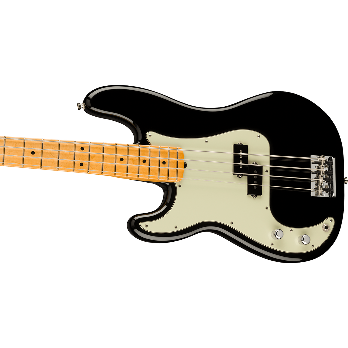 Fender American Professional II Left-Handed Precision Bass Guitar, Maple Fingerboard - Black - Mint, Open Box