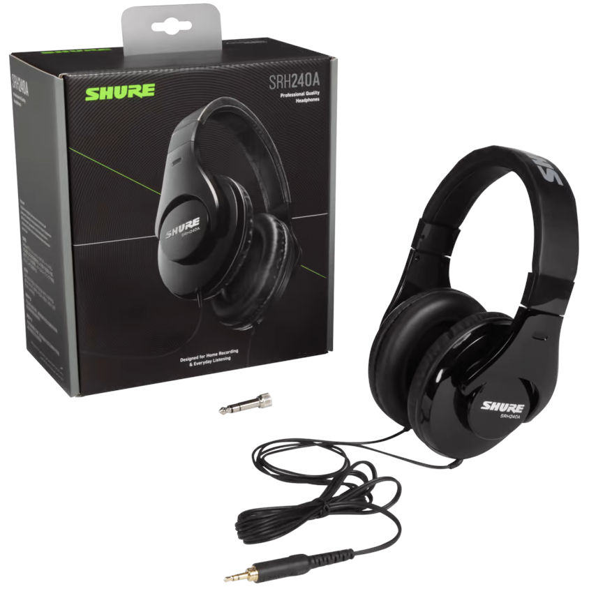 Shure SRH240A Professional Quality Headphones - Mint, Open Box