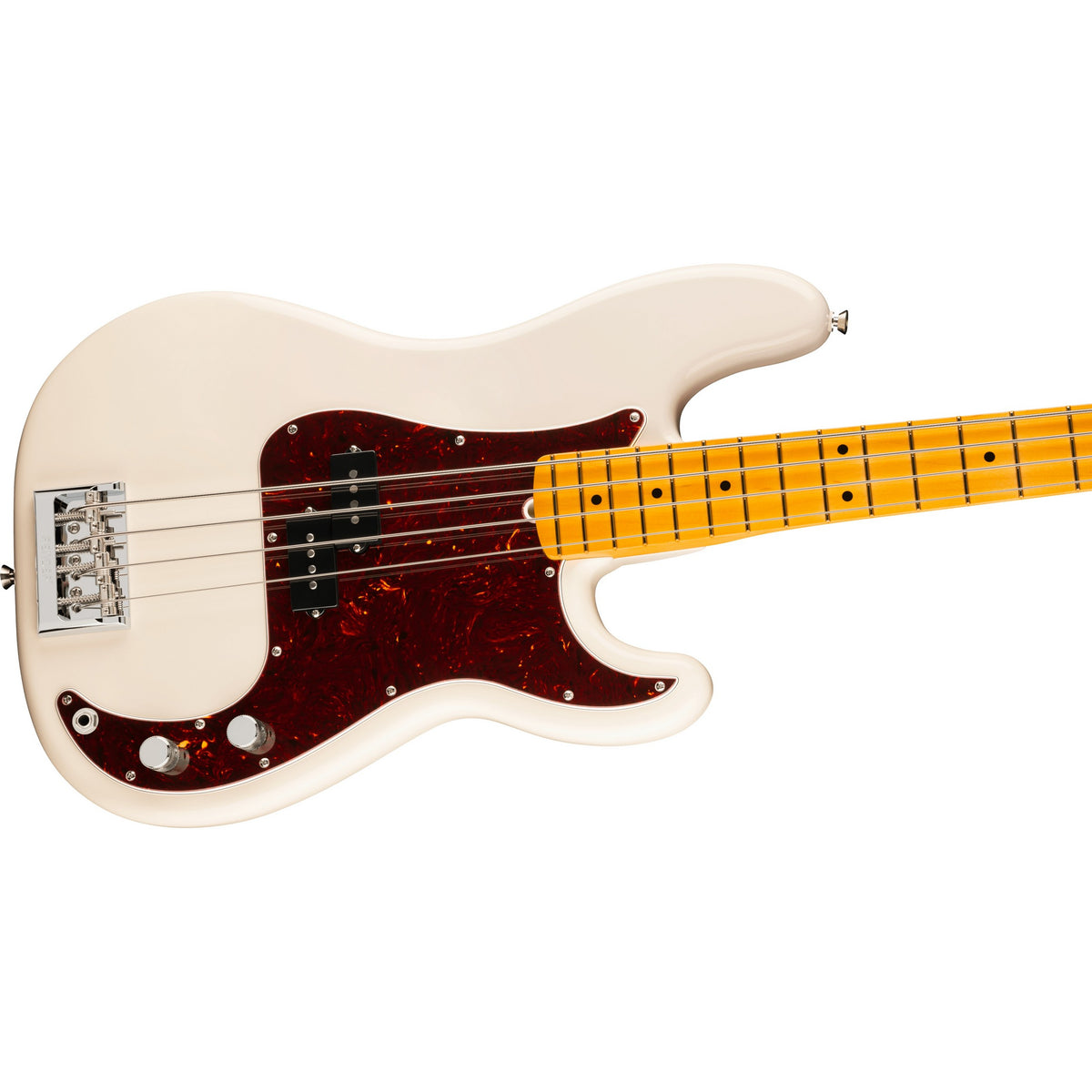 Fender American Professional Precision Electric Bass Guitar, Maple Fingerboard - Olympic White
