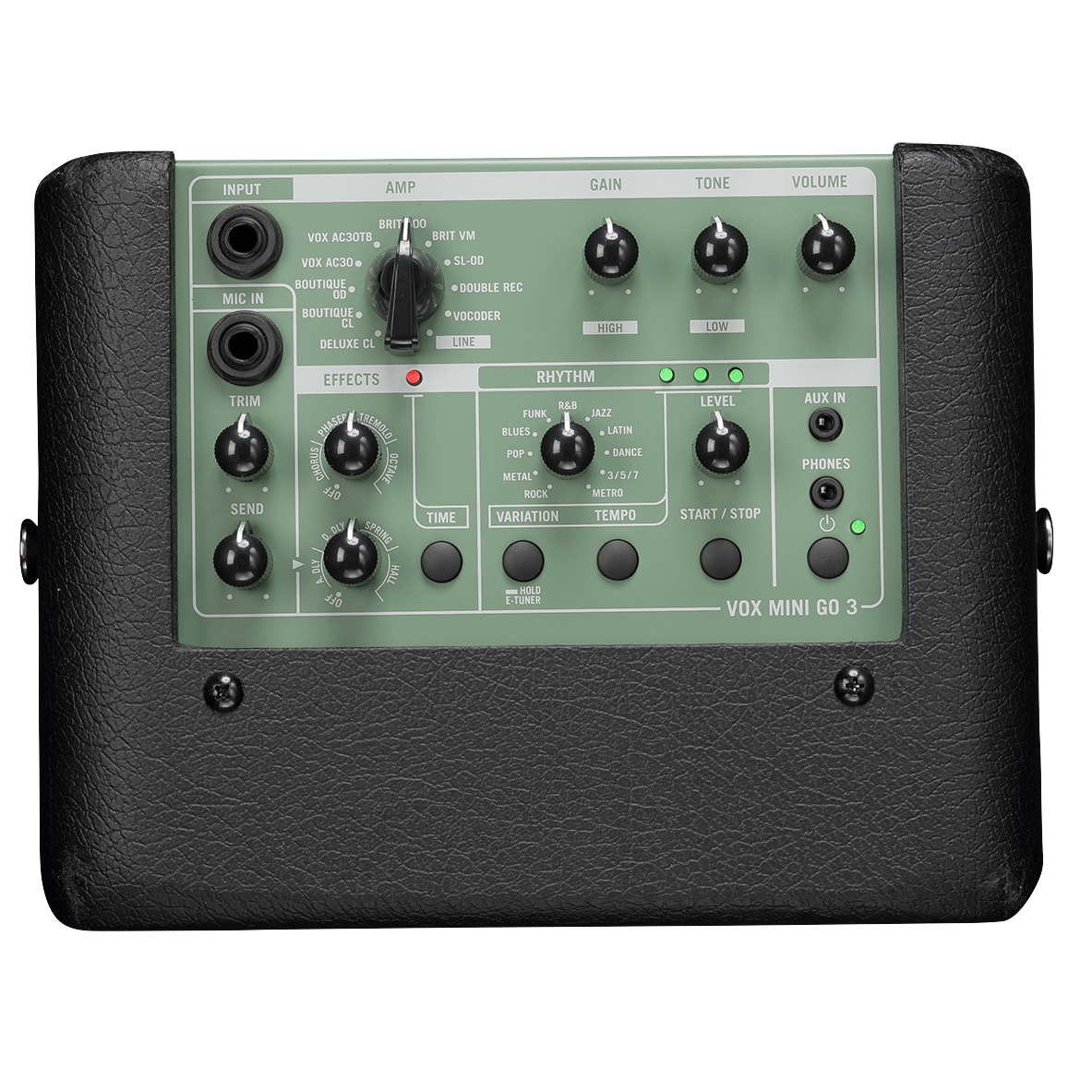 Vox MINIGO3GR 3-Watt Portable Modeling Amp Olive Green