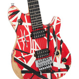 EVH Limited Edition Special Striped Series Wolfgang Electric Guitar - Red, Black, and White Aged