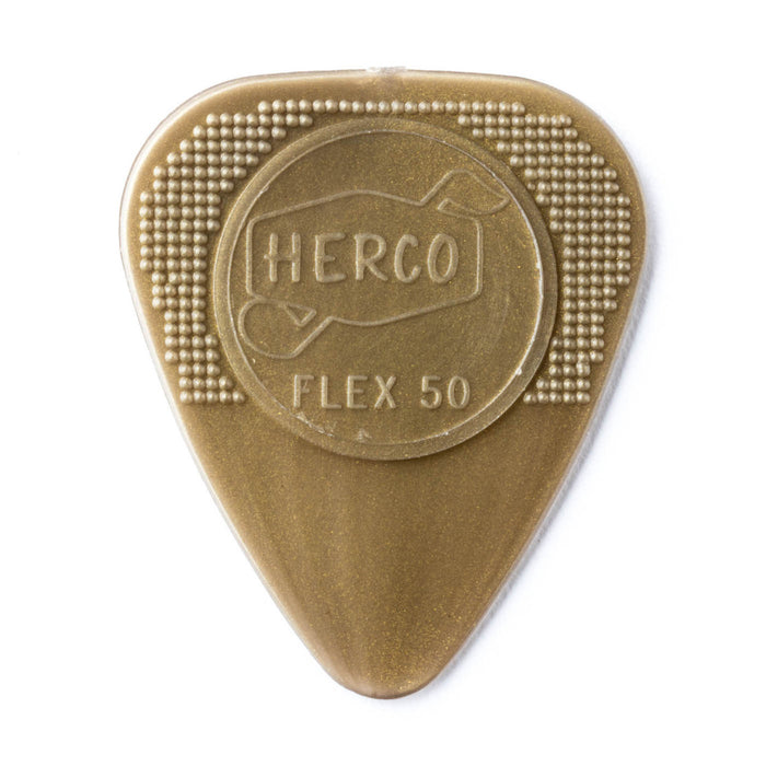 Herco HE210 Flex 50 .65mm Gold Nylon Guitar Picks (100-pack)