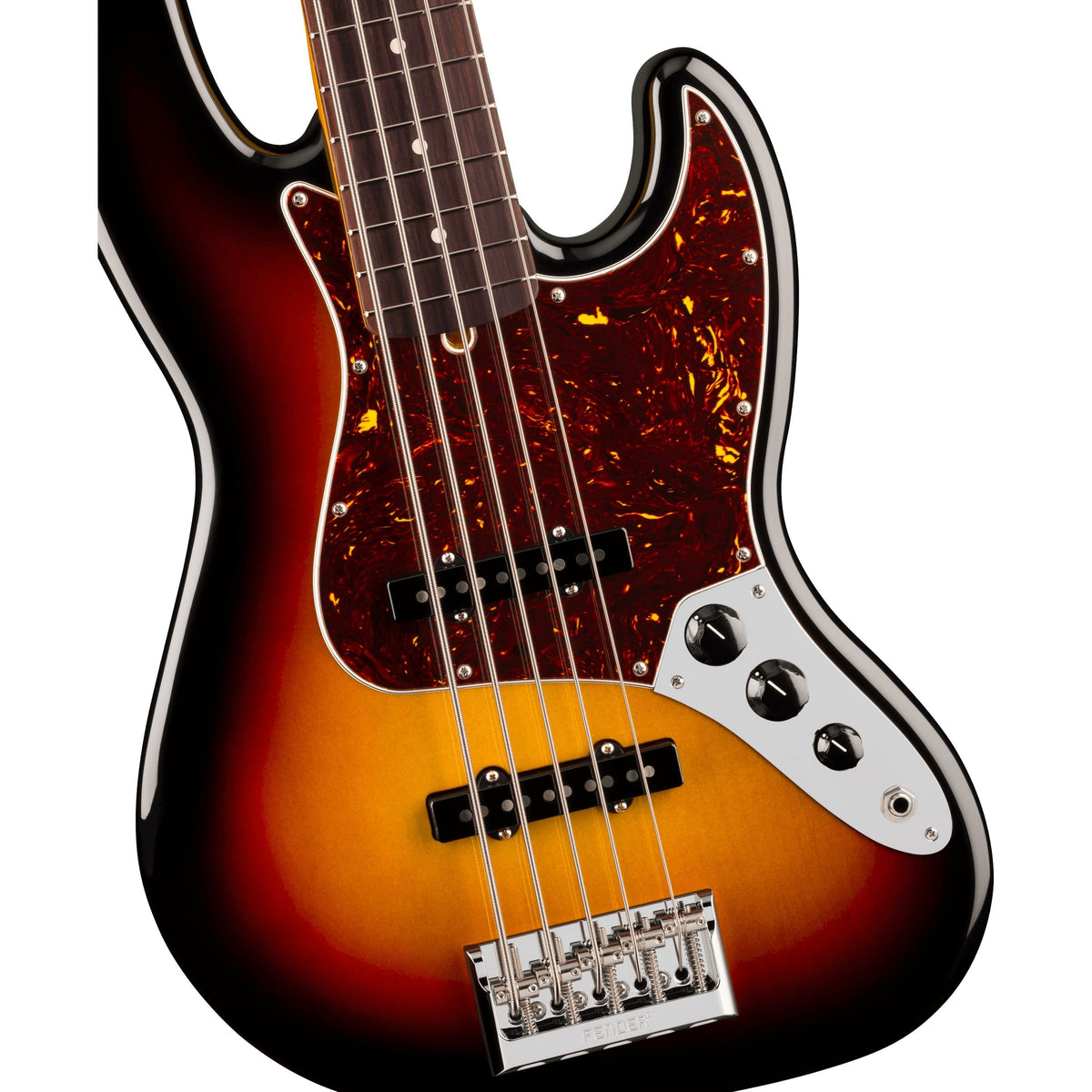 Fender American Professional Jazz V 5-String Electric Bass Guitar, Rosewood Fingerboard - 3-Color Sunburst