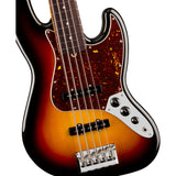 Fender American Professional Jazz V 5-String Electric Bass Guitar, Rosewood Fingerboard - 3-Color Sunburst
