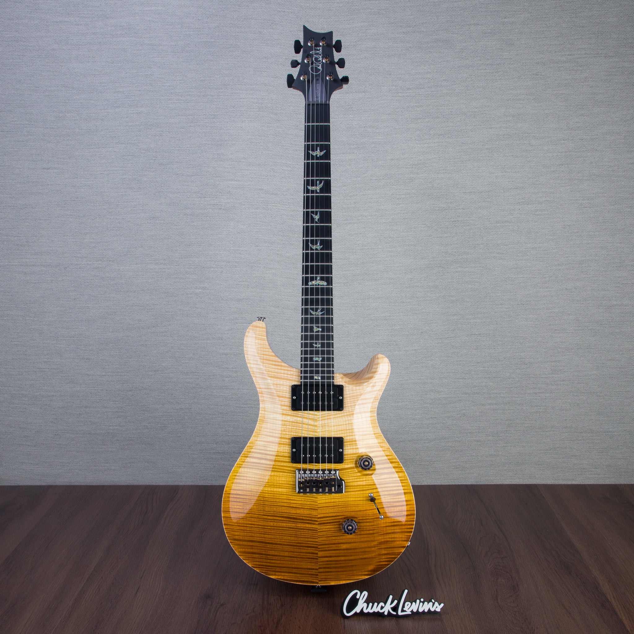 ギター P.R.S. Wood Library Custom24 Platinum PRS Wood Library Custom 24 Electric Guitar Fire Red Gray