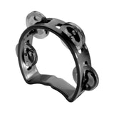 Stagg Plastic Cutaway Mini Tambourine With 4 Jingles - Black - New,Black