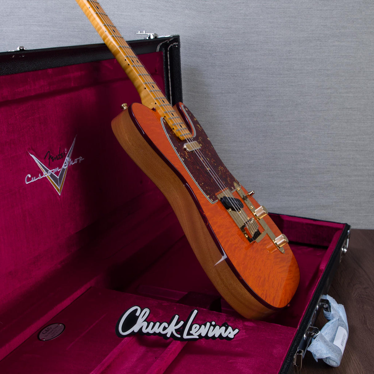Fender Custom Shop Limited Edition Deluxe AAA Flame Custom Deluxe Telecaster Electric Guitar - Sunset Orange Transparent - #CZ590116