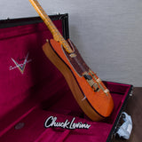 Fender Custom Shop Limited Edition Deluxe AAA Flame Custom Deluxe Telecaster Electric Guitar - Sunset Orange Transparent - #CZ590116