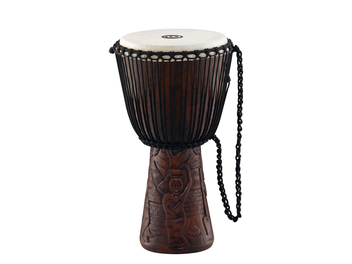 Meinl PROADJ2-L Professional African Style Djembe 12" Village Carving