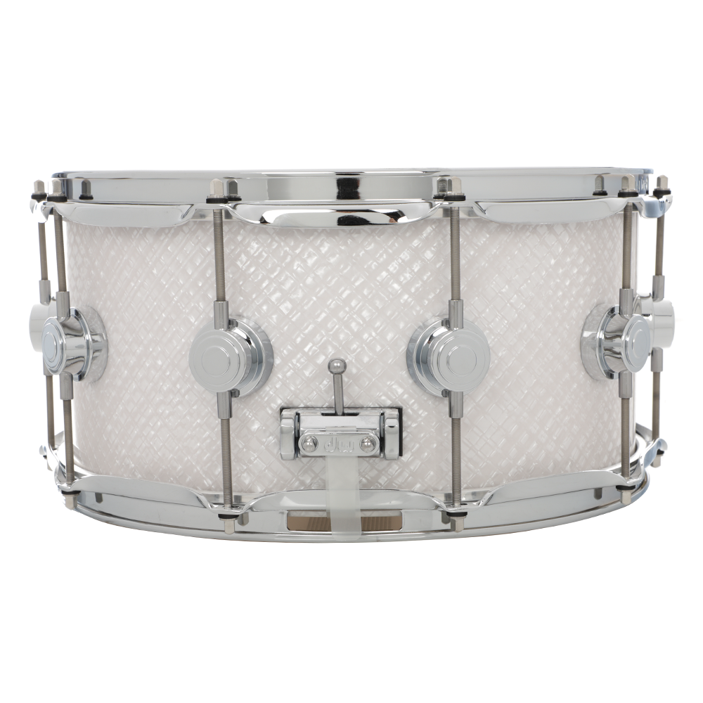 DW 6.5 x 14-Inch Collector Series Pure Oak Snare - White Crystal