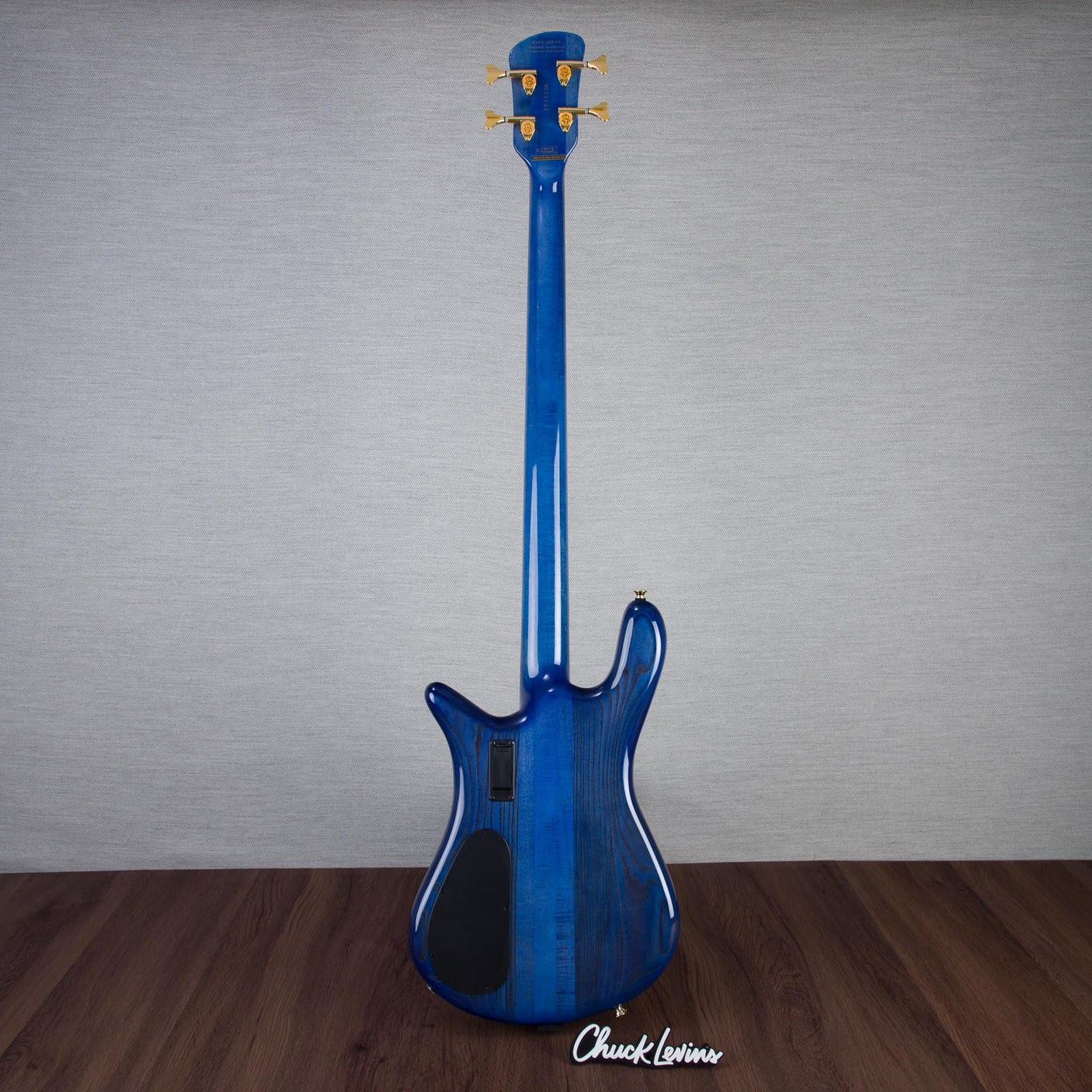 Spector Euro 4 LT Poplar Burl Over Ash Electric Bass Guitar - Faded Light Blue Gloss - CHUCKSCLUSIVE - #]C121NB23243