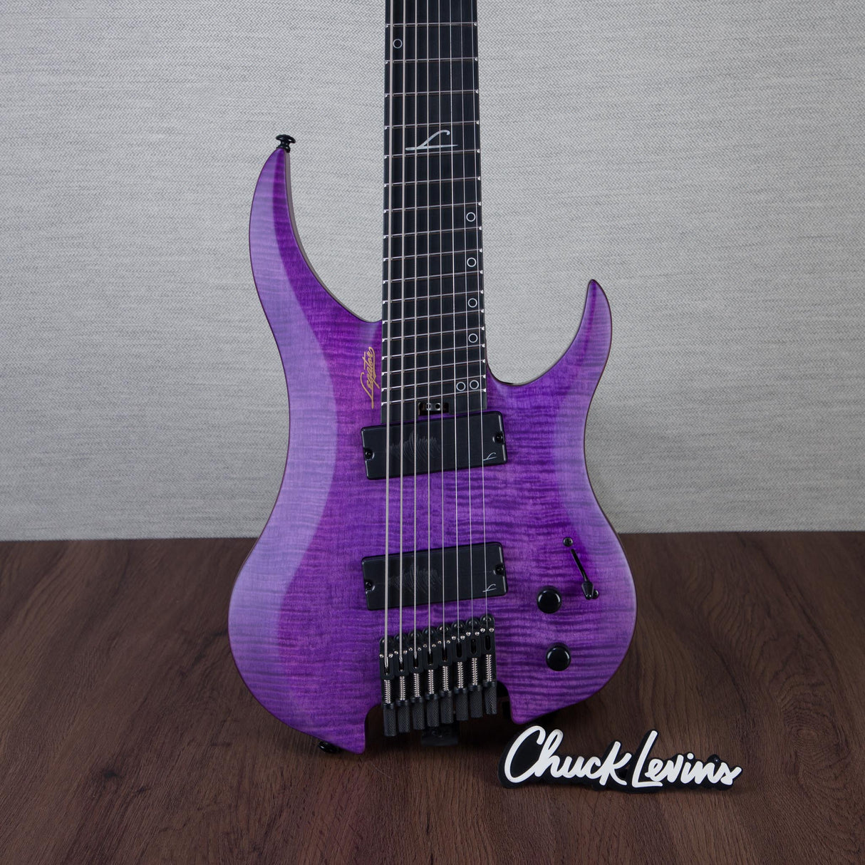 Legator Ghost Super Shred Multiscale 8-String Electric Guitar - Satin Purple Flame - #IM25060592