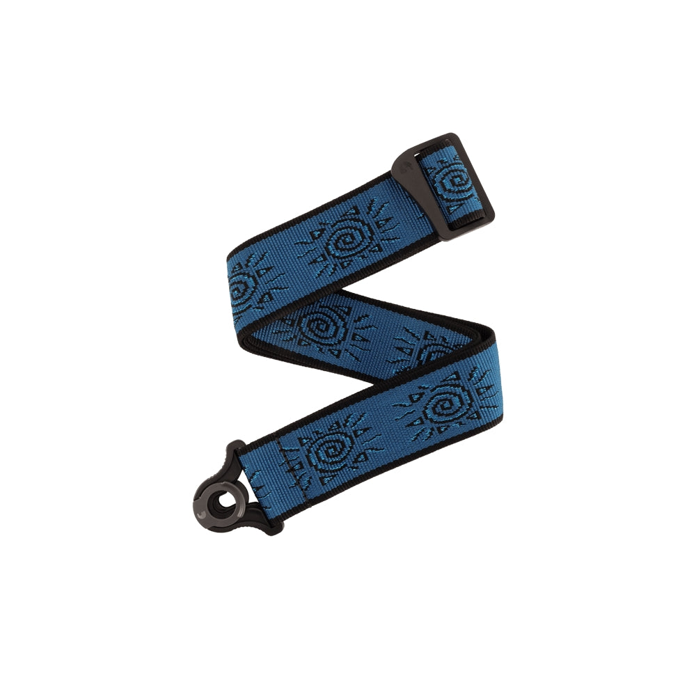 D'Addario 50BALPW04 Auto Lock Guitar Strap - Blue Suns