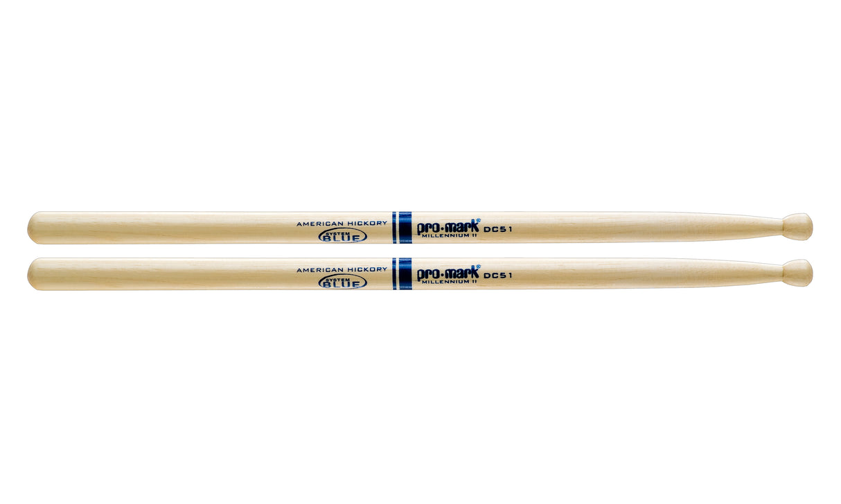 Promark TXDC51W Hickory DC51 Wood Tip drumstick