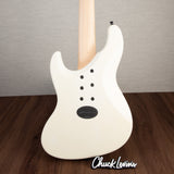 Brubaker USA JXB-5 Standard 5-String Electric Bass Guitar - White