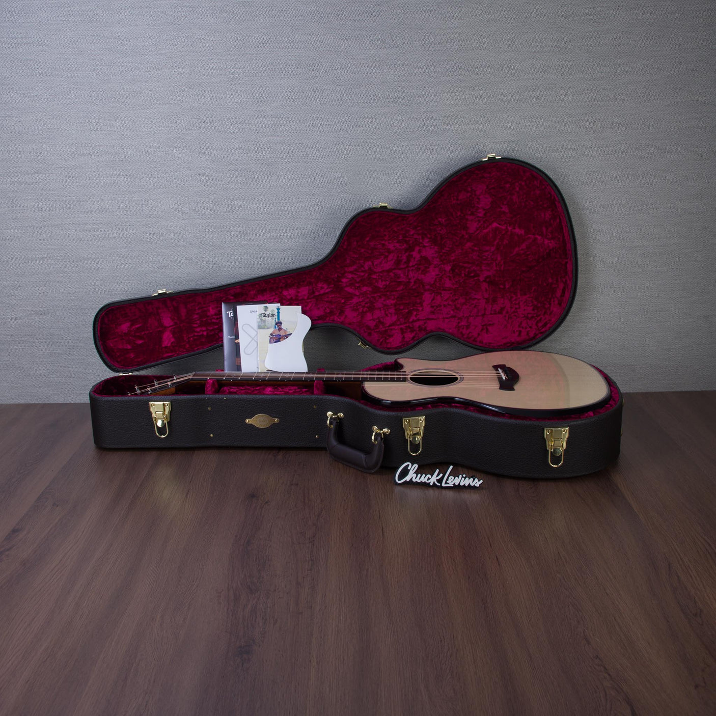 Taylor Custom Shop Gold Label Grand Auditorium Figured Rosewood/ Lutz Spruc Acoustic Electric Guitar - CHUCKSCLUSIVE - #1204216099