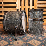 Ludwig USA Classic Maple CL Custom Downbeat 3-Piece Shell Pack - Black Pearl Wrap