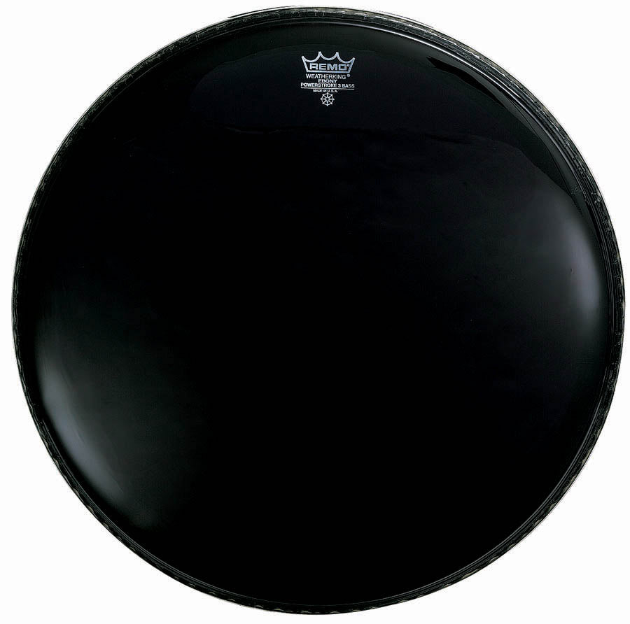 Remo 22" Ebony Powerstroke 3 Resonant Bass Drum Head With 5" Dynamo