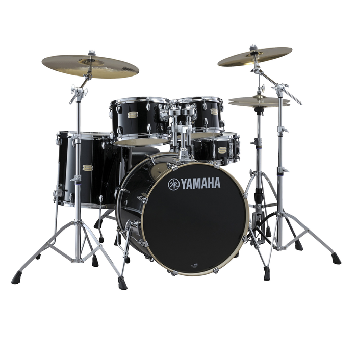 Yamaha SBP2F50RB Stage Custom Birch 5-Piece Shell Pack with 22-Inch Kick - New,Raven Black