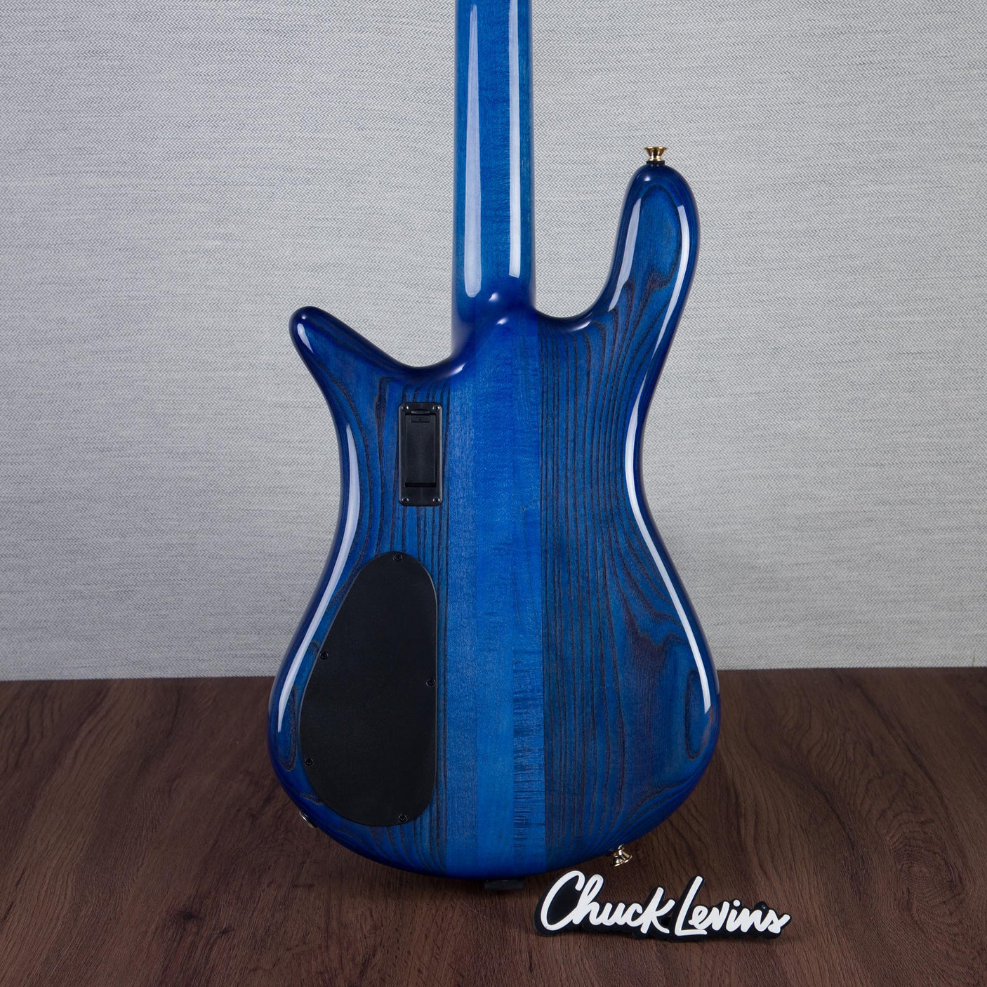 Spector Euro 4 LT Poplar Burl Over Ash Electric Bass Guitar - Faded Light Blue Gloss - CHUCKSCLUSIVE - #]C121NB23243