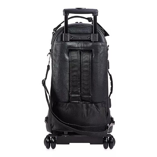 Gard 10-WBFLK Compact Triple Trumpet Wheelie Bag - Black Leather