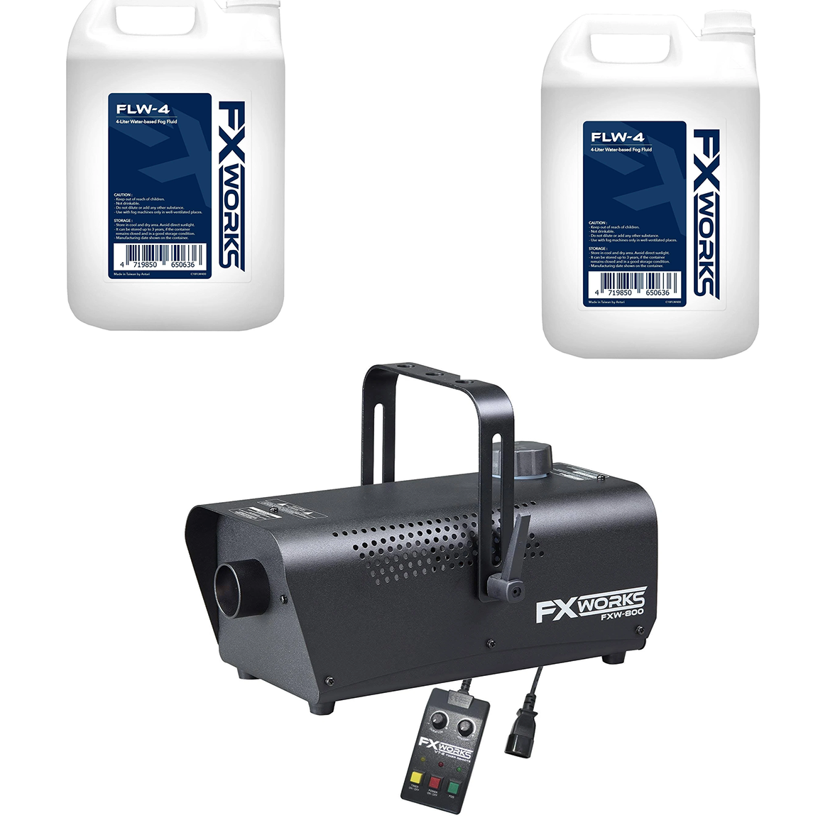 Antari FXW-800 Fog Machine and FXW-4 Fluid Bundle - 2 Gallon