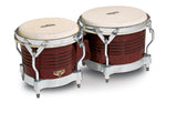LP M201-ABW Matador Wood Bongos, Almond Brown/Chrome