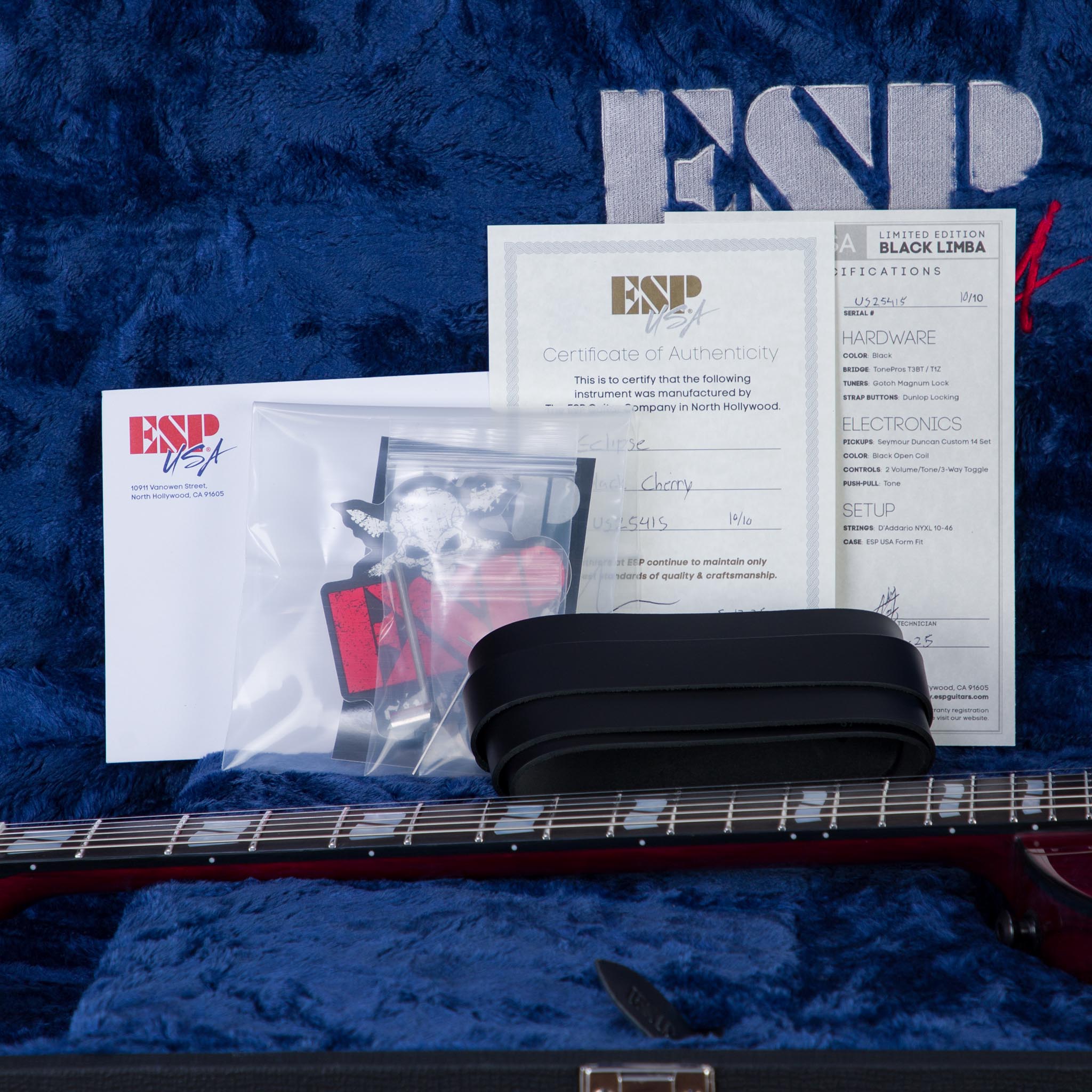 ESP USA Limited Edition Eclipse Electric Guitar - Black Limba