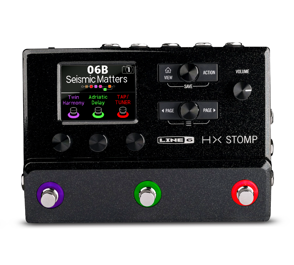 line 6 green pedal Line 6 HX Stomp Guitar Multi-Effects Floor Processor Pedal