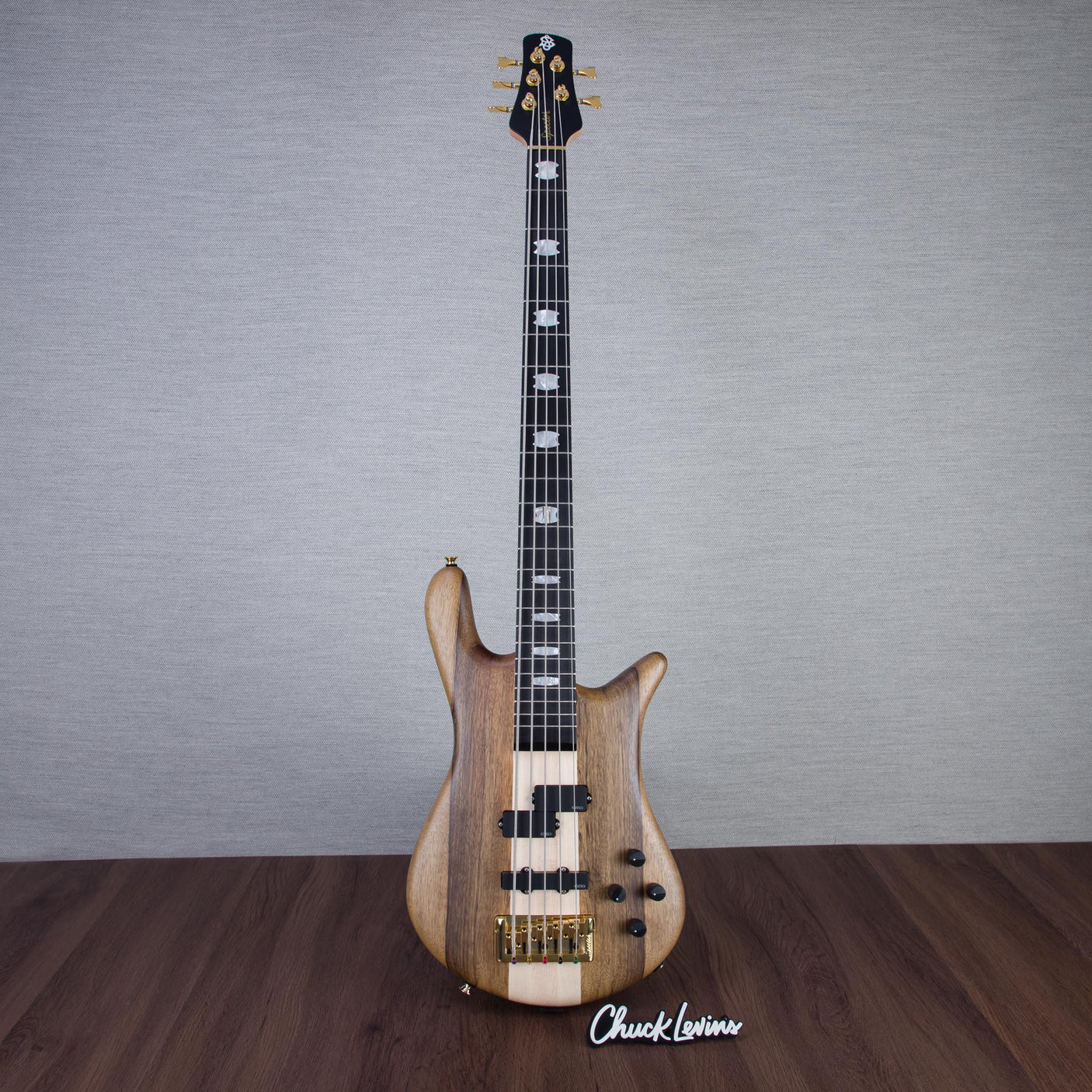 Spector Euro 5 LT Solid Korina Wings 5-String Electric Bass Guitar - Natural Satin - CHUCKSCLUSIVE - #NB23465