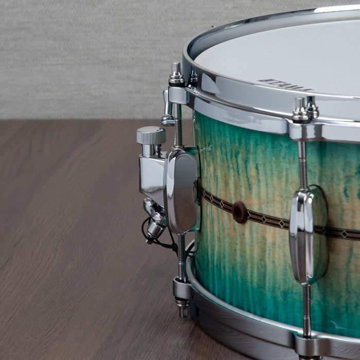 Tama 6.5 x 14-Inch Star Maple Snare Drum - Emerald Sea Curly Maple Burst