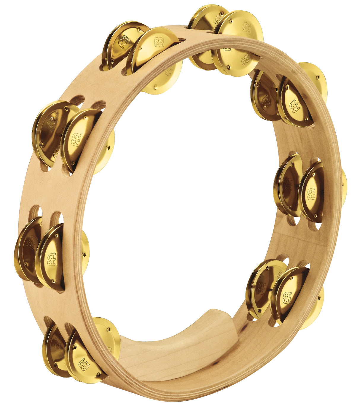 Meinl AE-MTA2B Artisan Edition Tambourine Solid Brass Jingles 2 Rows