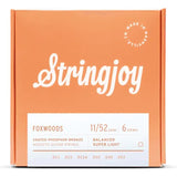 Stringjoy Foxwood Coated Phosphor Bronze Electric Guitar Strings - Super Light Gauge (.011-.052)