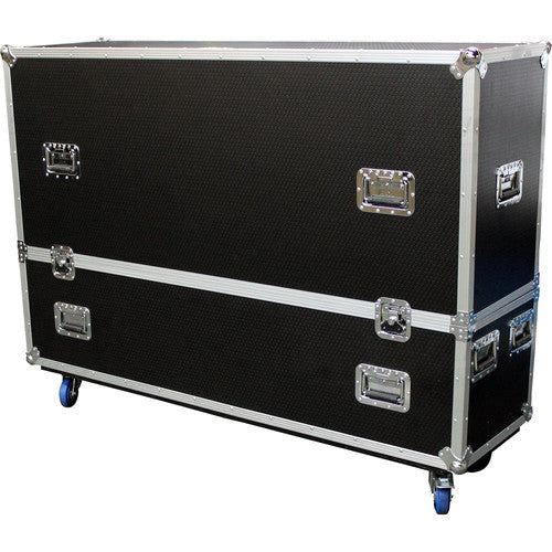 ProX Universal Case Kled TV Dual 70-Inch to 85-Inch Adjustable Flight Case with 4-Inch Casters
