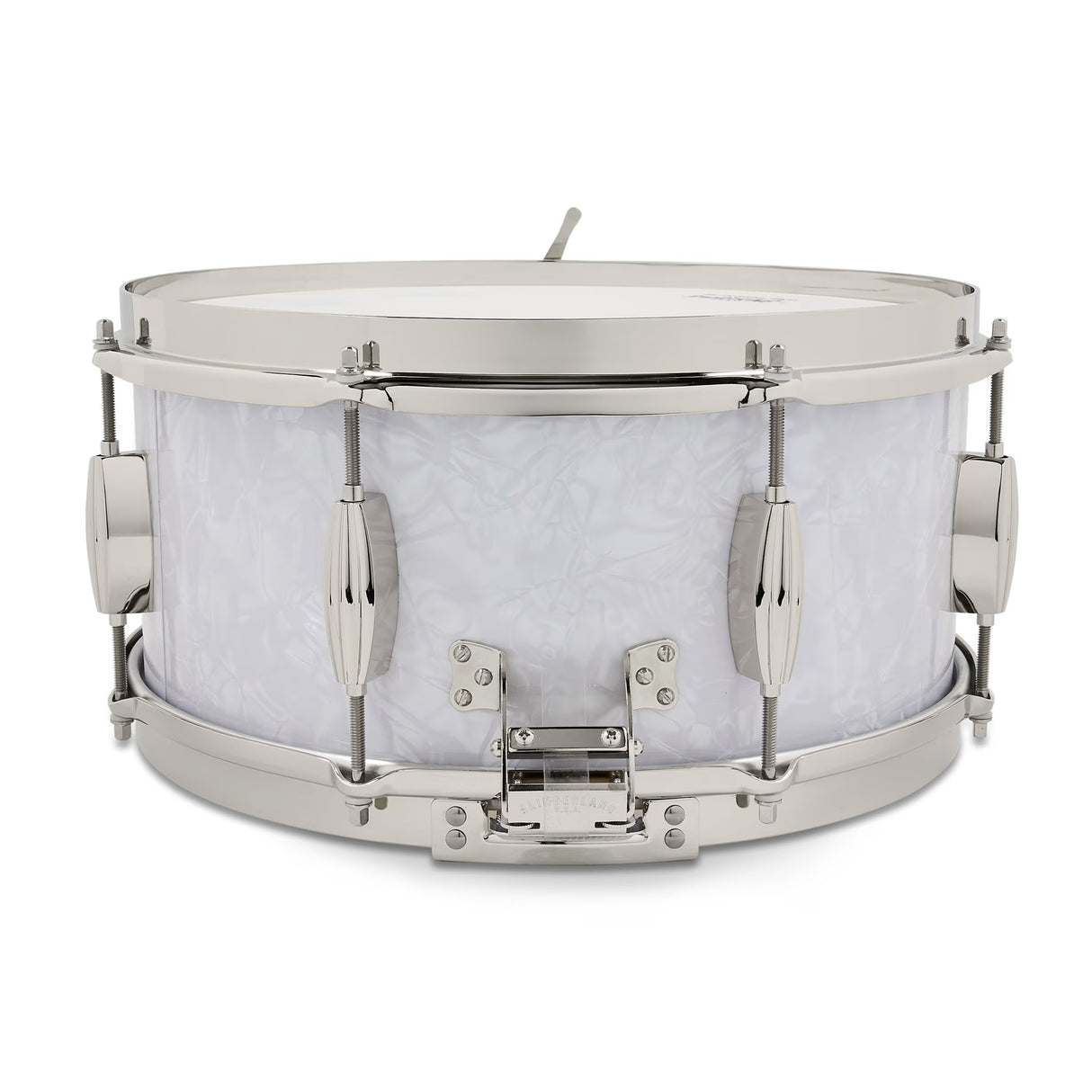Slingerland 6.5 x 14-Inch Gene Krupa Radio King Solid Maple Snare Drum - White Marine Pearl