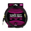 Ernie Ball P06411 Instrument and Headphone Combo Extension Cable 1/4 to 3.5mm 10-Foot - Black