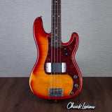 Fender Custom Shop Artisan Flame Precision Bass Electric Guitar - Aged Cherry Sunburst - #CZ587740