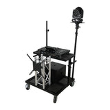 ProX X-BeatWagon Professional Mobile DJ Rolling Workstation with Adjustable Shelf