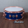 DW 6 x 14-Inch Collector's Pure Oak Snare Drum - Blue Glass with Copper Hardware
