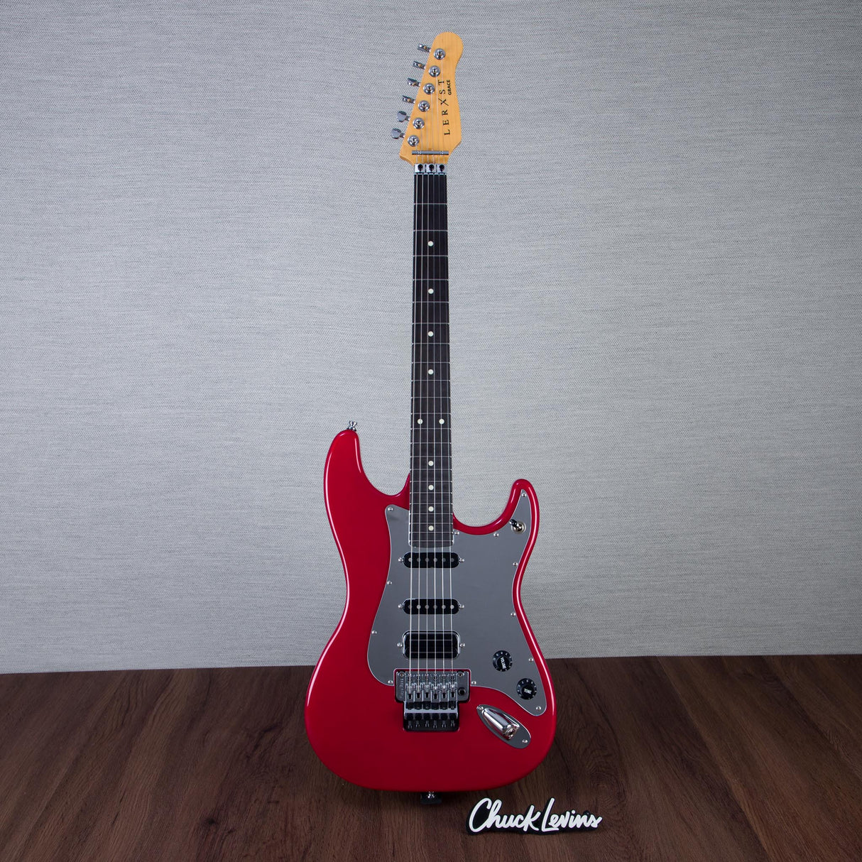 Lerxst Grace Alex Lifeson Signature Electric Guitar with Floyd Rose Signed - Red - #24310921