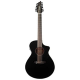 Breedlove Discovery S Concert Double Course 12-String Acoustic Electric Guitar - Satin Black