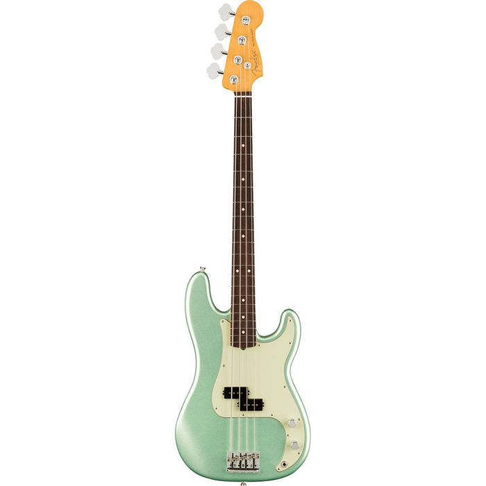 Fender American Pro II Precision Bass Guitar, Rosewood Fingerboard - Mystic Surf Green - New