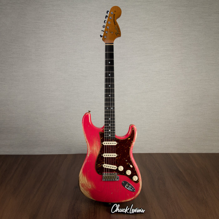 Fender Custom Shop 69 Stratocaster Heavy Relic Electric Guitar, Ebony Fingerboard - Watermelon King - CHUCKSCLUSIVE - #R126000 - Display Model